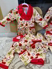 Image 1 of Boys Santa pjs and nightcoat set 