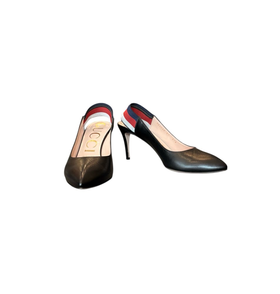 Image of Gucci Size 37 Slingback Shoes 1010-101