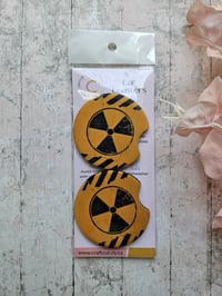 Image 2 of Caution Car Coasters - 2 pack