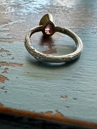 Image 8 of pink spinel ring with sterling silver twig band . size 5.25