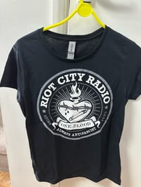Riot City Radio ladies fit t shirt. 