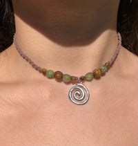 Image 2 of Spiral beaded necklace