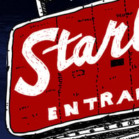 Image 3 of Starlight Drive-in sign at Night - Digital Print
