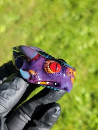 Image 1 of Aqua Orange Plum DragonHead Pendant