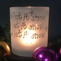 Image 1 of ‘Let It Snow’ Christmas Tealight Holder