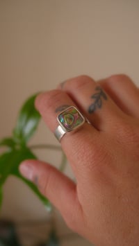 Image 1 of Square Abalone Ring