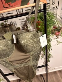Image 2 of NWT lace olive one piece 