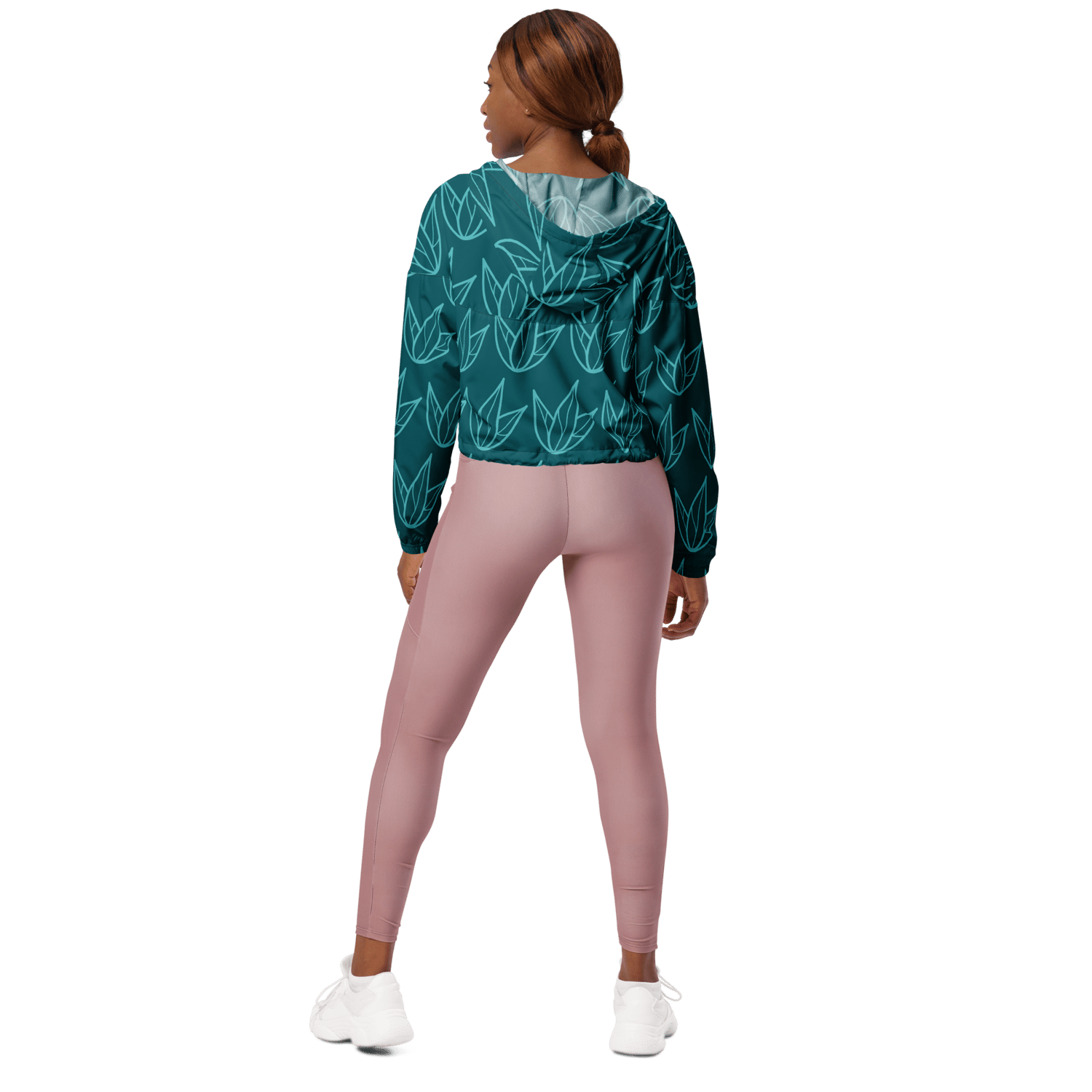 Image of Women’s  lotus yoga cropped windbreaker