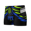 BOSSFITTED Black Neon Green and Blue Boxer Briefs
