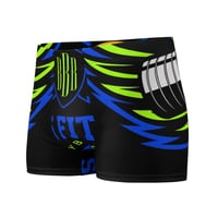 Image 2 of BOSSFITTED Black Neon Green and Blue Boxer Briefs
