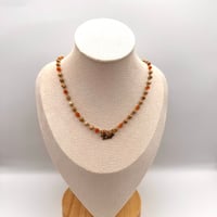 Image 2 of Orange Quartzite Leo Necklace