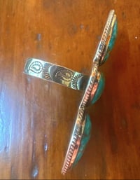 Image 8 of Turquoise Trilogy adjustable statement ring