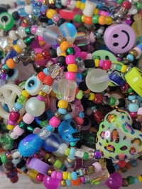 Image 2 of 5pc Confetti Bracelet Set - Colorful Stackable Beaded Jewelry