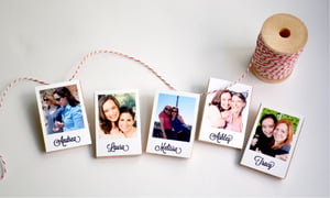 Image of Bridesmaid Bouquet Polaroid Pin Sets