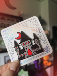 Image 3 of Vampire Castle Hard Enamel Pin