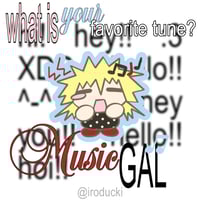 Image 1 of music gal die cut sticker