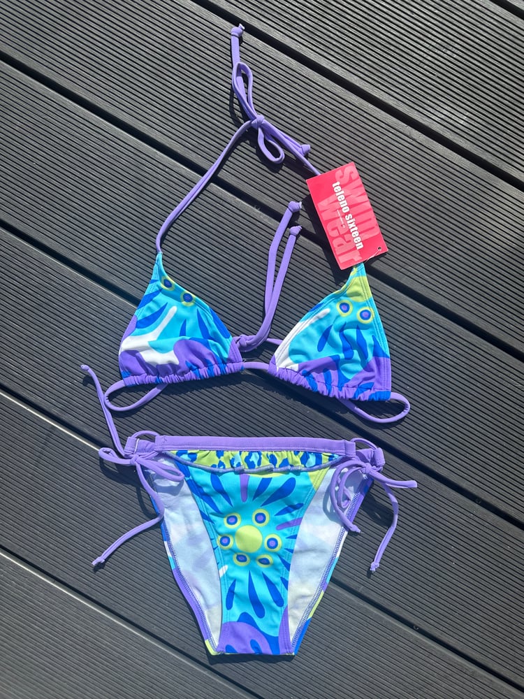 Image of 90's Pucci - Esq Tie Bikini Set 8-10-12