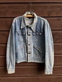 Image 2 of Rare 1970s Wrangler Denim Jacket with Honda Patch - Size Medium
