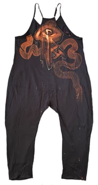 Image 3 of “ETERNAL LOVE” CUSTOM BLEACH PAINTED OVERSIZED ROMPER LARGE