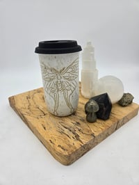 Image 1 of White Luna Moth Travel Mug
