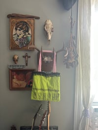 Green Teeth Printed Tote Bag