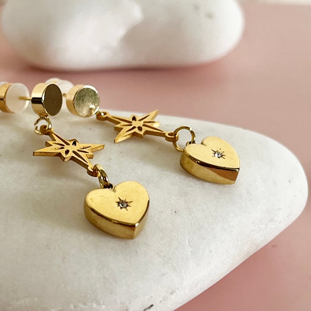 Image of Chunky Heart and Star Drops