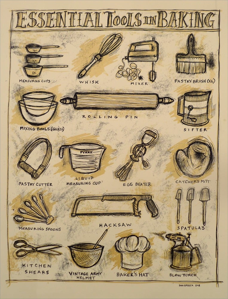 Essential Tools in Baking | Ground Up Press: Artwork by Dan Grzeca