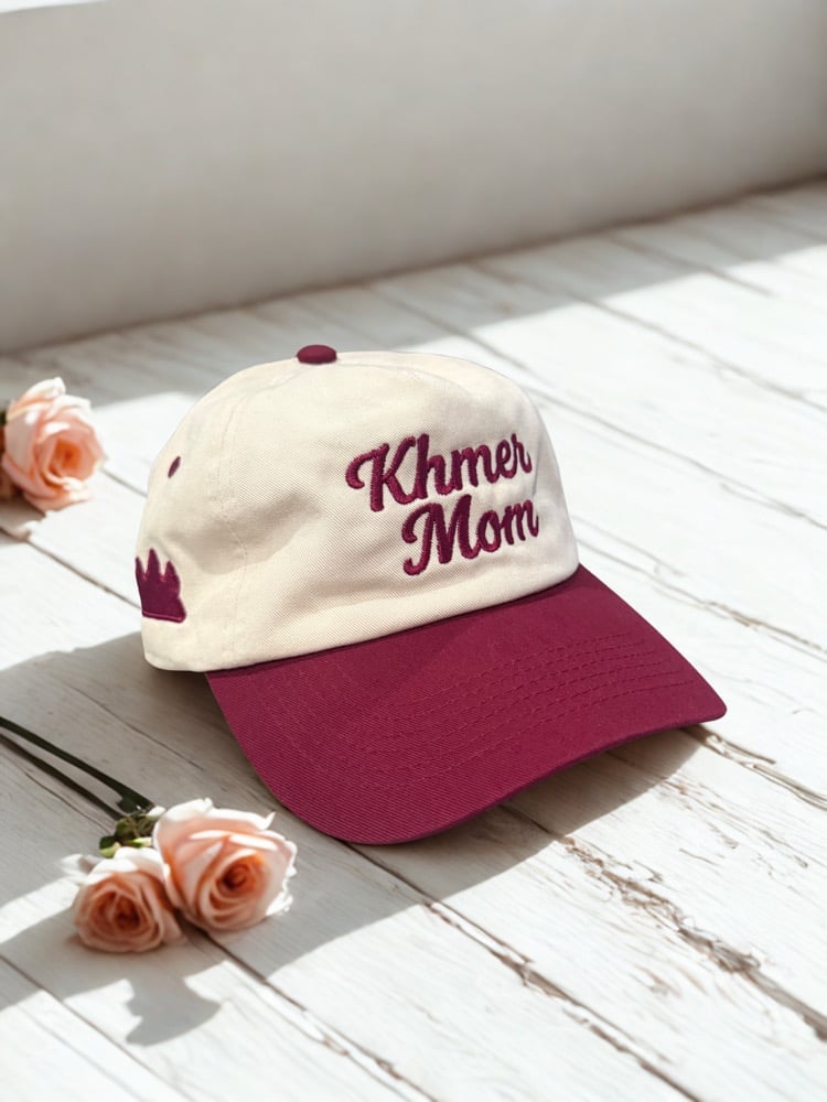 Image of Khmer Mom Burgundy / Cream Cap