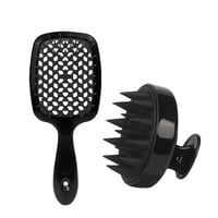 Image 22 of 1/2pcs set Scalp Massage Comb Hollow Out Comb Shampoo Massage Brush For Bath Hair Washing Spray Bott