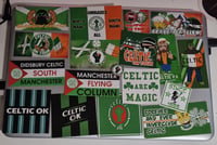 Pack of 17 Mixed Celtic Football/Ultras Stickers and 1 badge