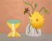Image of Footed Bowl and Dahlia