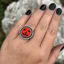 Image 2 of Small Jack O Lantern Orange Pumpkin Ring