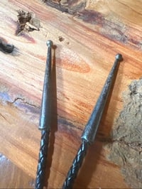 Image 7 of Native American Made Sterling Kachina Turquoise Bolo Tie