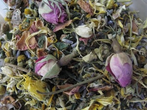 Image of Organic Herbal Bath roses lavender calendula camomile