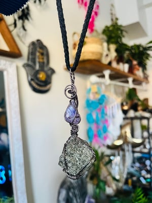 Image of Pyrite & amethyst hand made 
