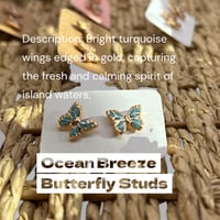 Image 2 of Butterfly Stud earrings 