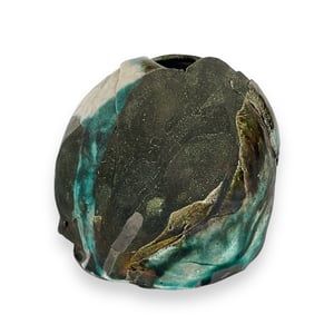 Image of BULB SHAPE RAKU VASE