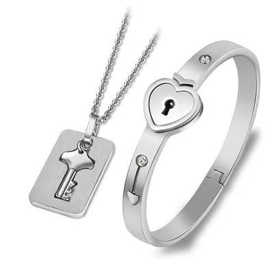 Image of 2Pc Couples Lock And Key Set