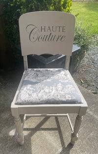 Painted Chair with Toile Seat