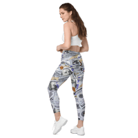 Image 4 of Crossover leggings with pockets
