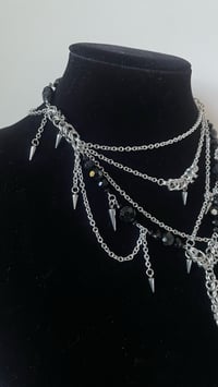 Image 3 of Spikes & Box Chain Necklace