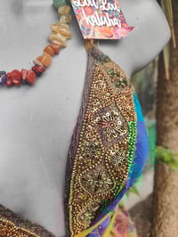 Image 7 of Mykonos Turquoise and blue tie dye jewelled jumpsuit