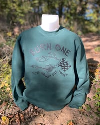 Image 1 of Alpine Green “Burn One” Crewneck Sweatshirt