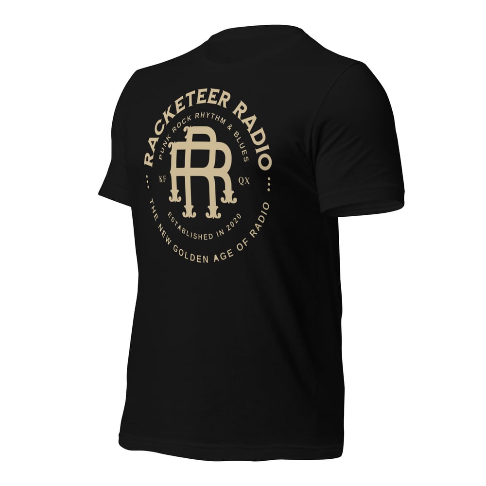 Racketeer Radio KFQX Golden Emblem Unisex t-shirt