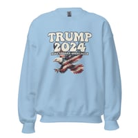 Image 6 of Trump 2024 MAGA Distressed Unisex Sweatshirt from PatriotsCo.com