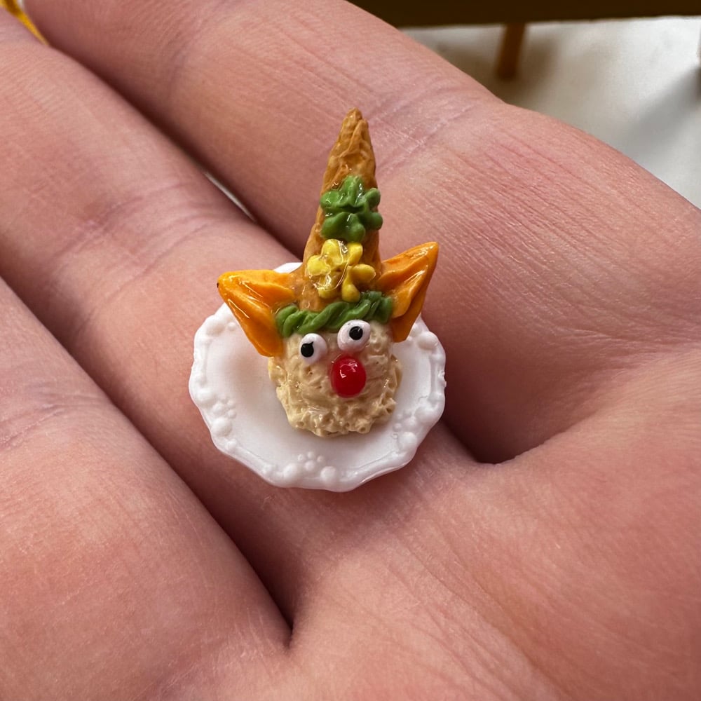 Image of Ice Cream Cone Clown for Dollhouse