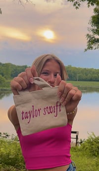 Image 1 of Mini Glitter Taylor Inspired Tote Bag!!!