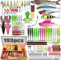 Fishing Lure Kit For Trout/Pike/Bass Multi-Lure Fishing Set Layered Tackle Pro Gear Tackle Box