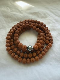 Image 1 of Rudraksha & Tahitian Pearl Bracelet