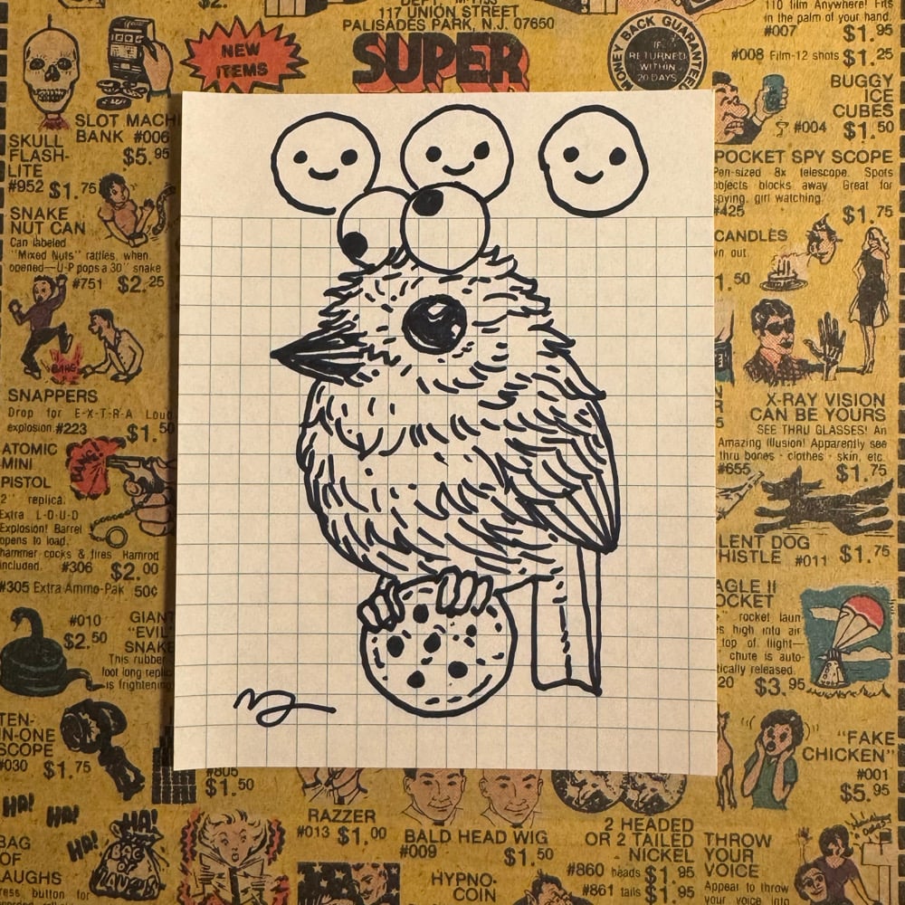 Image of Fat Bird Sharpie Sketch #268